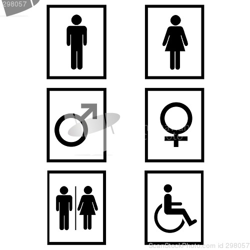 Image of Gender signs in black and white