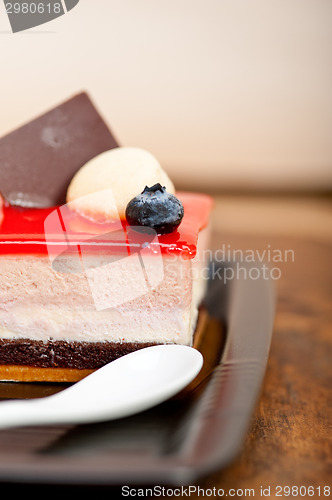 Image of fresh strawberry yogurt mousse