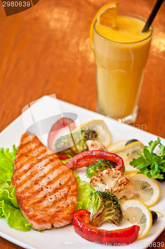 Image of salmon steak
