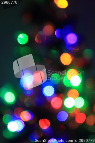 Image of abstract color lights christmas background