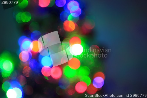 Image of abstract color lights christmas background