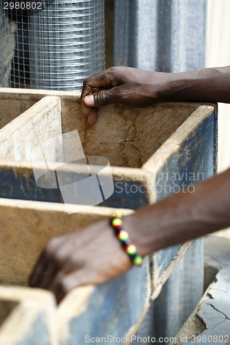 Image of Hands of a Ghanaian at a shop