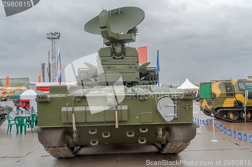 Image of Back of antiaircraft gun missile system Tunguska