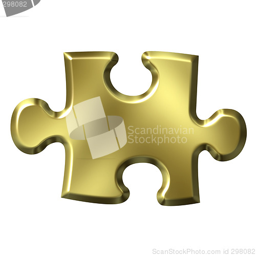 Image of Golden puzzle piece