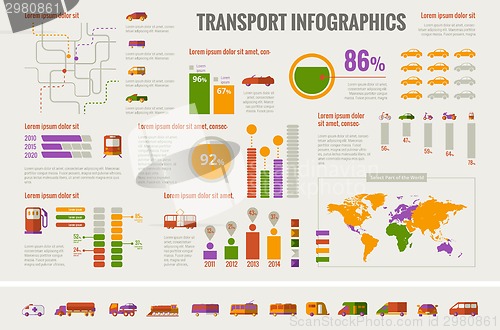 Image of Transportation Infographic Template.