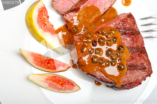 Image of green peppercorn beef filet mignon