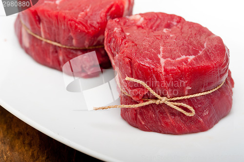 Image of raw beef filet mignon