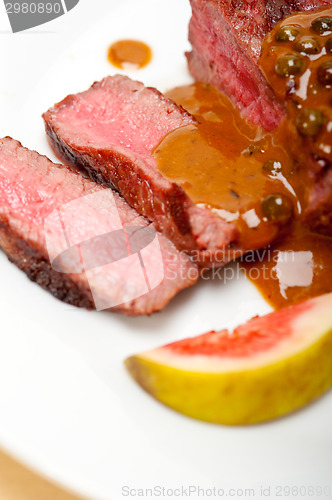 Image of green peppercorn beef filet mignon