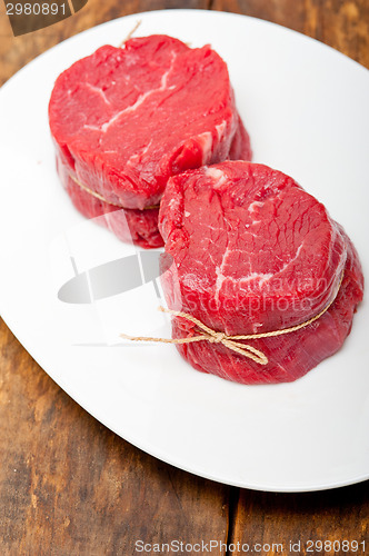 Image of raw beef filet mignon