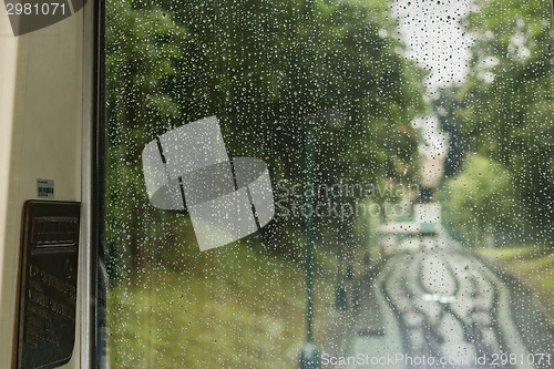 Image of Funicular: raindrops and cable railway