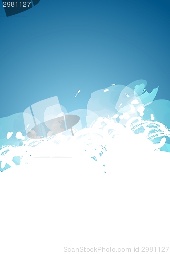 Image of Abstract grunge blue and white background