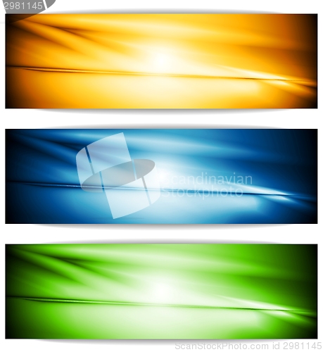 Image of Bright glowing banners