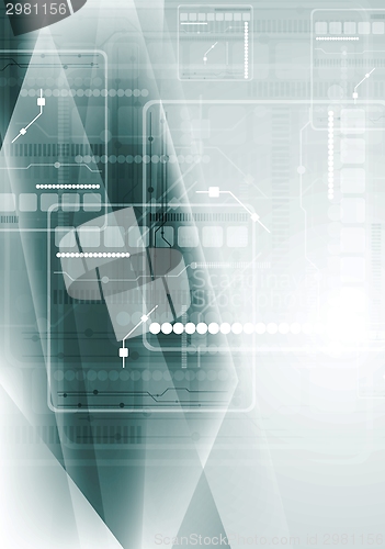 Image of Abstract green tech vector background