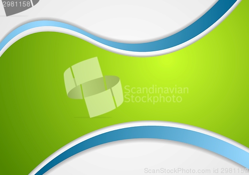 Image of Corporate wavy vector background