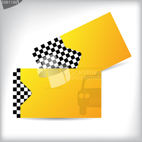 Image of Two sided taxi business card design