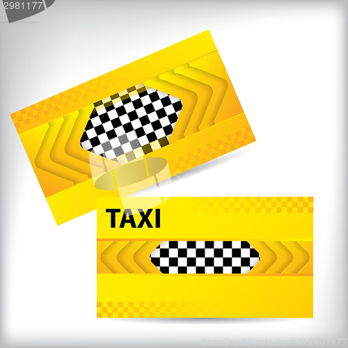 Image of Abstract taxi business card design
