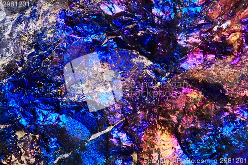 Image of chalcopyrite rainbow background