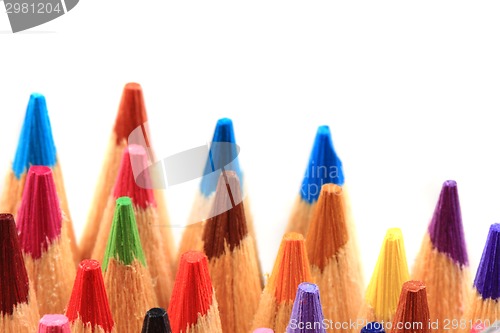 Image of color crayons background