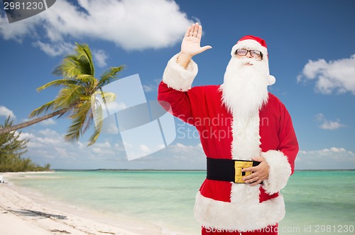 Image of man in costume of santa claus