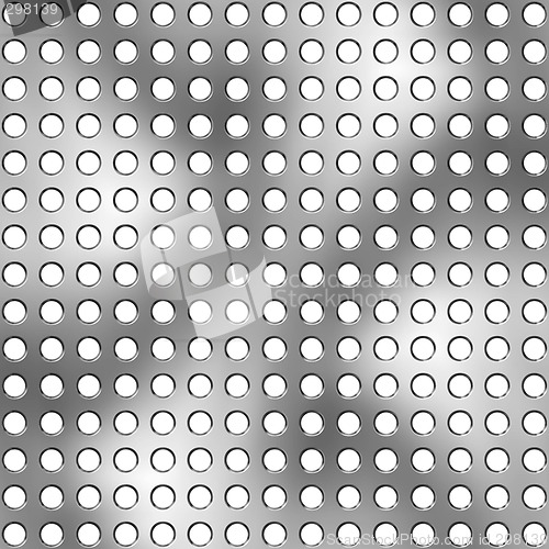 Image of Metallic holed surface