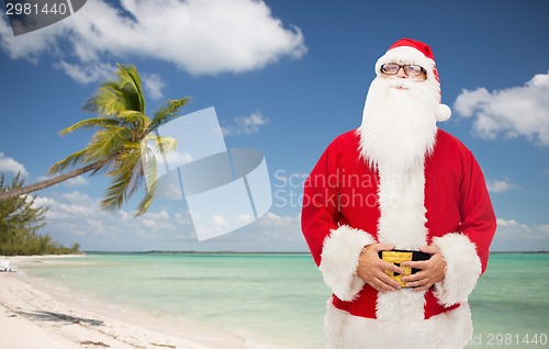 Image of man in costume of santa claus