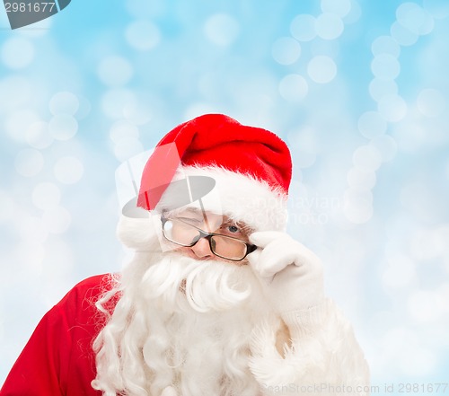 Image of close up of santa claus winking