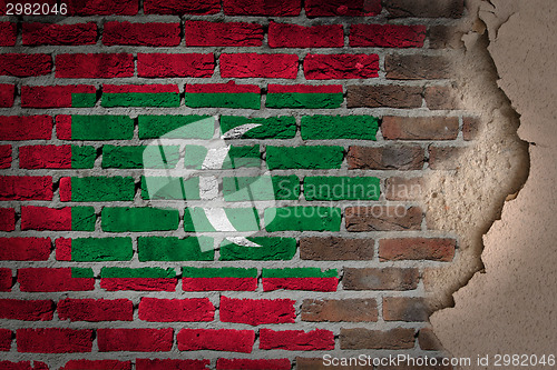 Image of Dark brick wall with plaster - Maldives