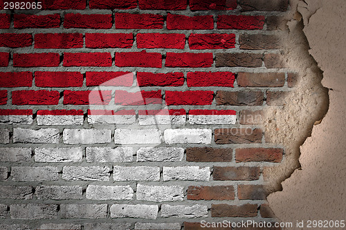 Image of Dark brick wall with plaster - Monaco