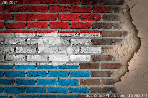 Image of Dark brick wall with plaster - Luxembourg
