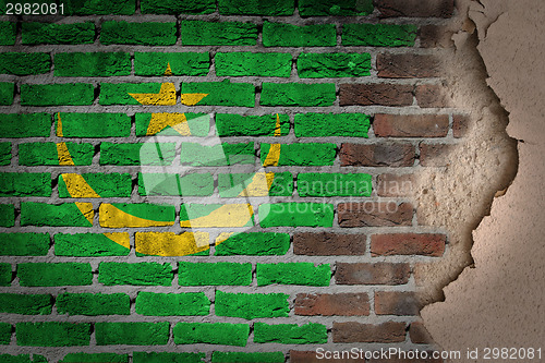 Image of Dark brick wall with plaster - Mauritania