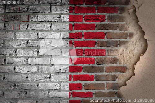 Image of Dark brick wall with plaster - Malta