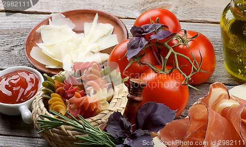 Image of Pasta and Ingredients