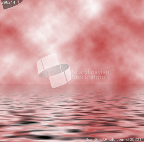Image of Red Smoke on the Water
