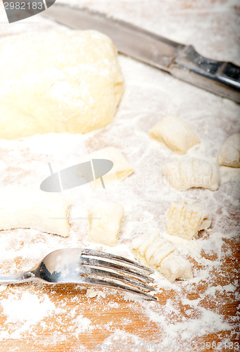 Image of making fresh Italian potato gnocchi