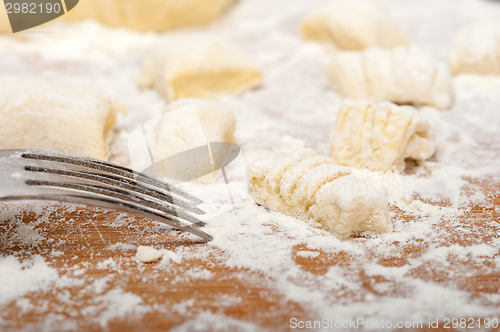 Image of making fresh Italian potato gnocchi