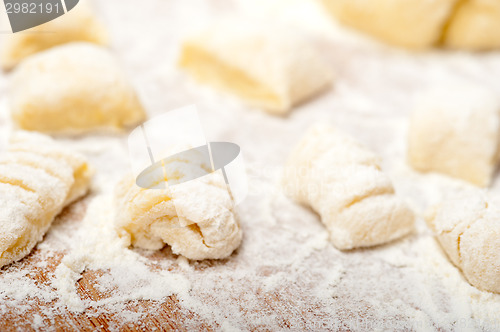 Image of making fresh Italian potato gnocchi