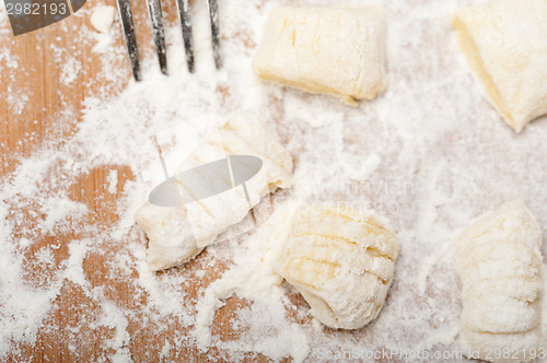 Image of making fresh Italian potato gnocchi