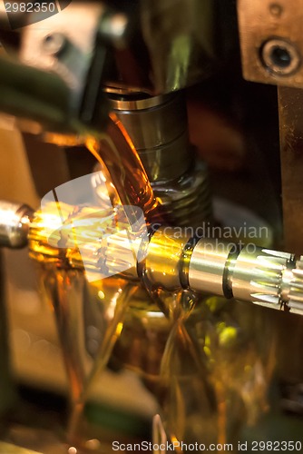 Image of Oil chilling of detail when machining