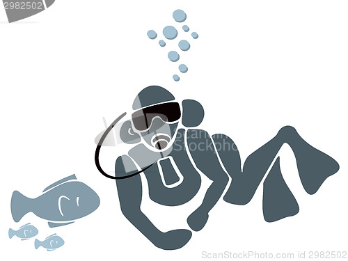 Image of Underwater swimmer