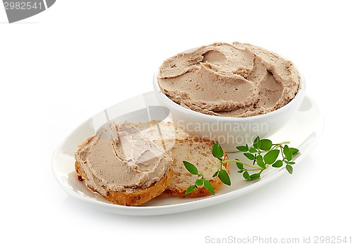 Image of bowl of liver pate and bread