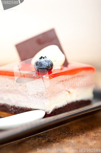 Image of fresh strawberry yogurt mousse