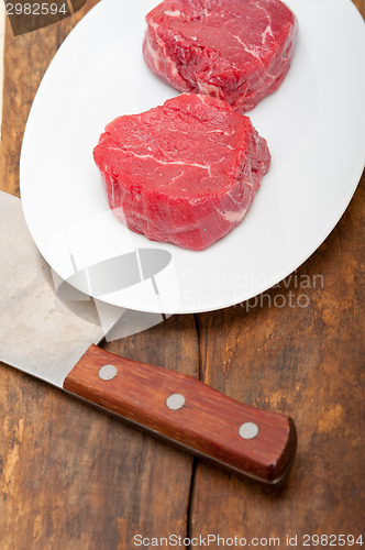 Image of raw beef filet mignon