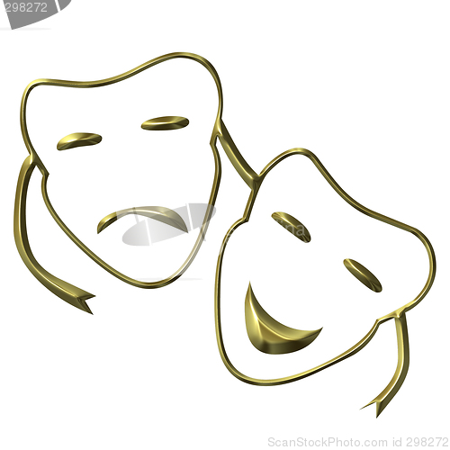 Image of Theatrical masks of drama and comedy