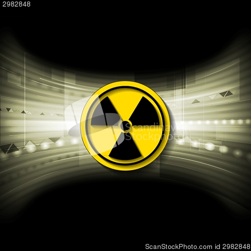 Image of Tech background with radioactive symbol