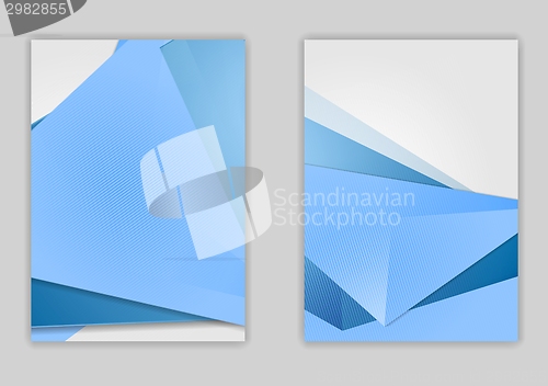 Image of Abstract blue minimal tech flyer design