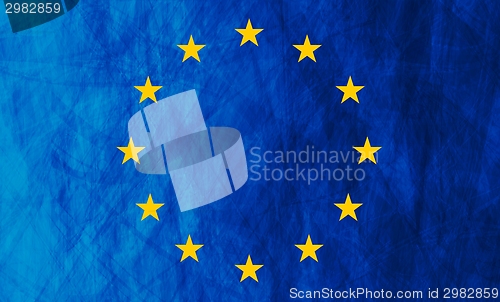 Image of European union grunge flag