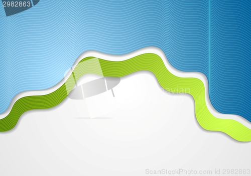 Image of Green blue wavy background