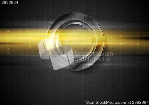 Image of Abstract tech shiny glow vector background
