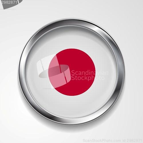 Image of Japanese metal button flag