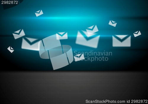 Image of Abstract blurred vector background with letters